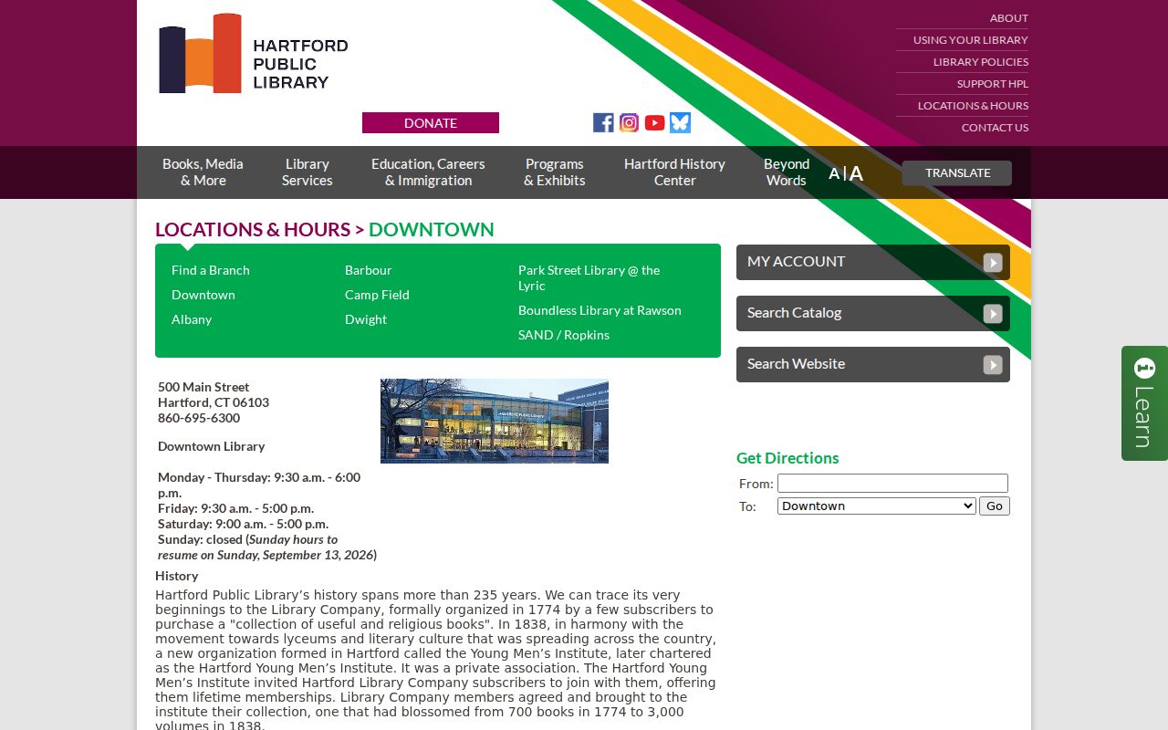 Hartford resident history research at the History Center